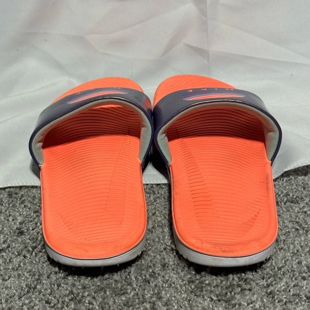 Nike Kawa Sandals Youth Size 5Y Purple Dust Mango Slides